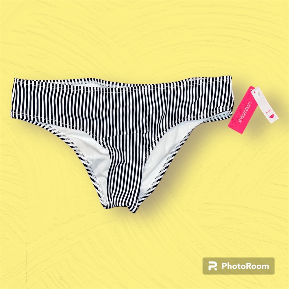 Xhilaration Striped Cheeky Bikini Bottoms